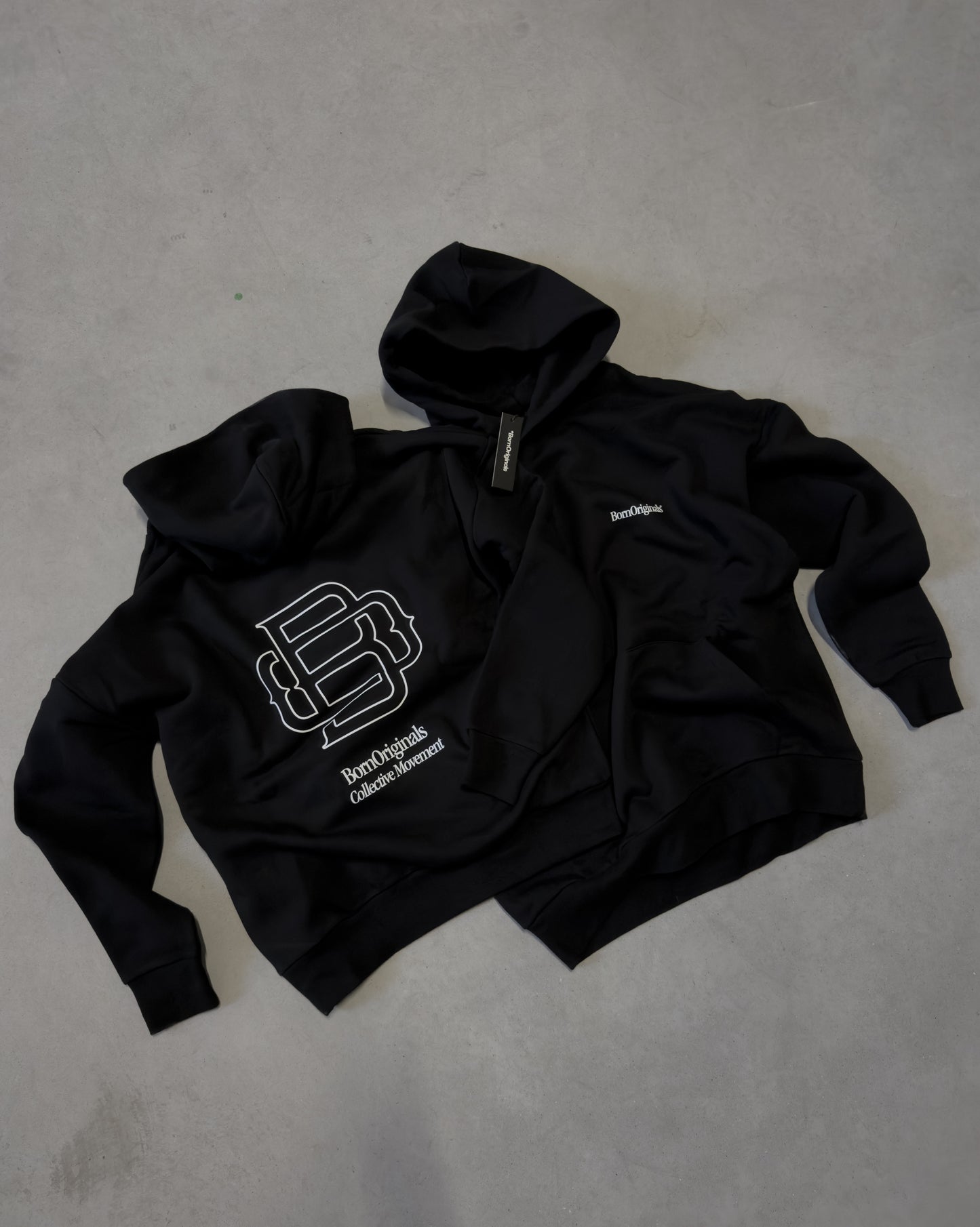 Unisex Hoodie Black "Classic Monogram"