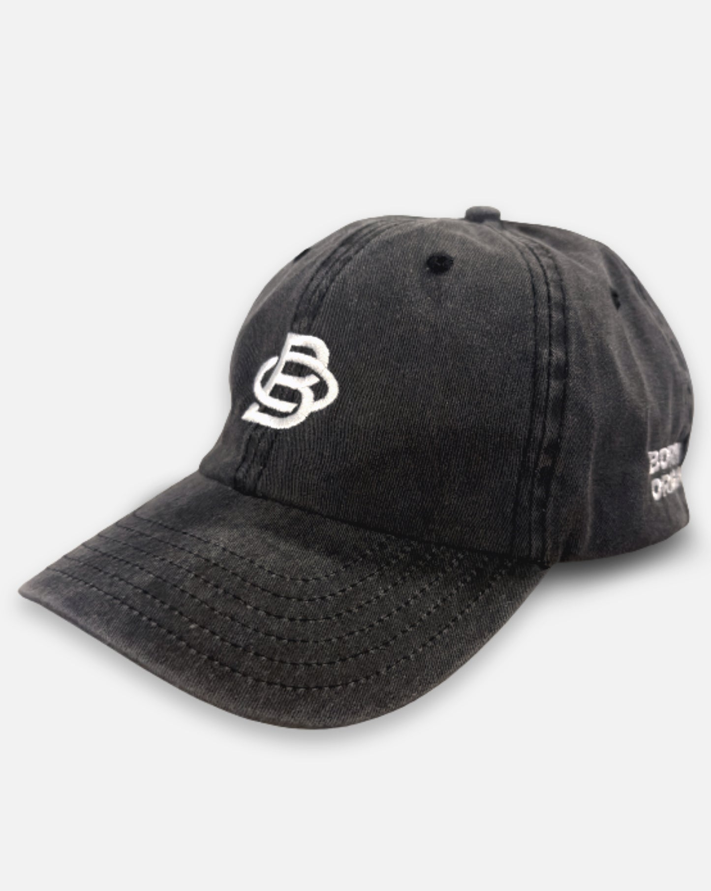 Base Cap Acid Wash Black "Modern Monogram"