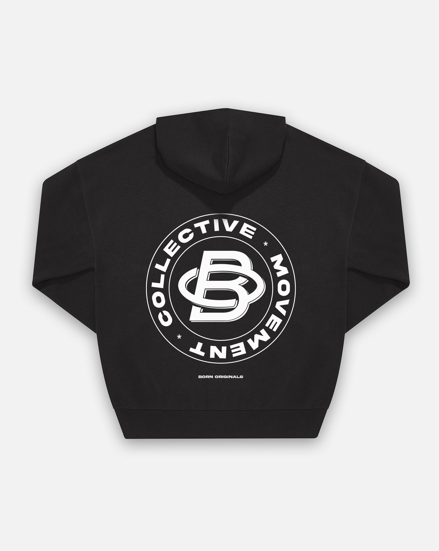 Unisex Oversized Hoodie Black "Modern Monogram"