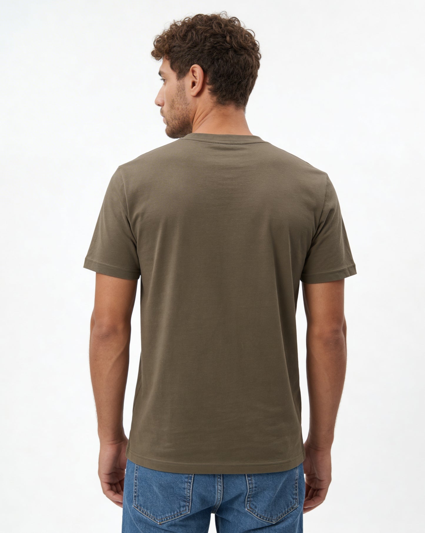 Unisex Regular Fit T-Shirt Khaki "Modern Monogram"
