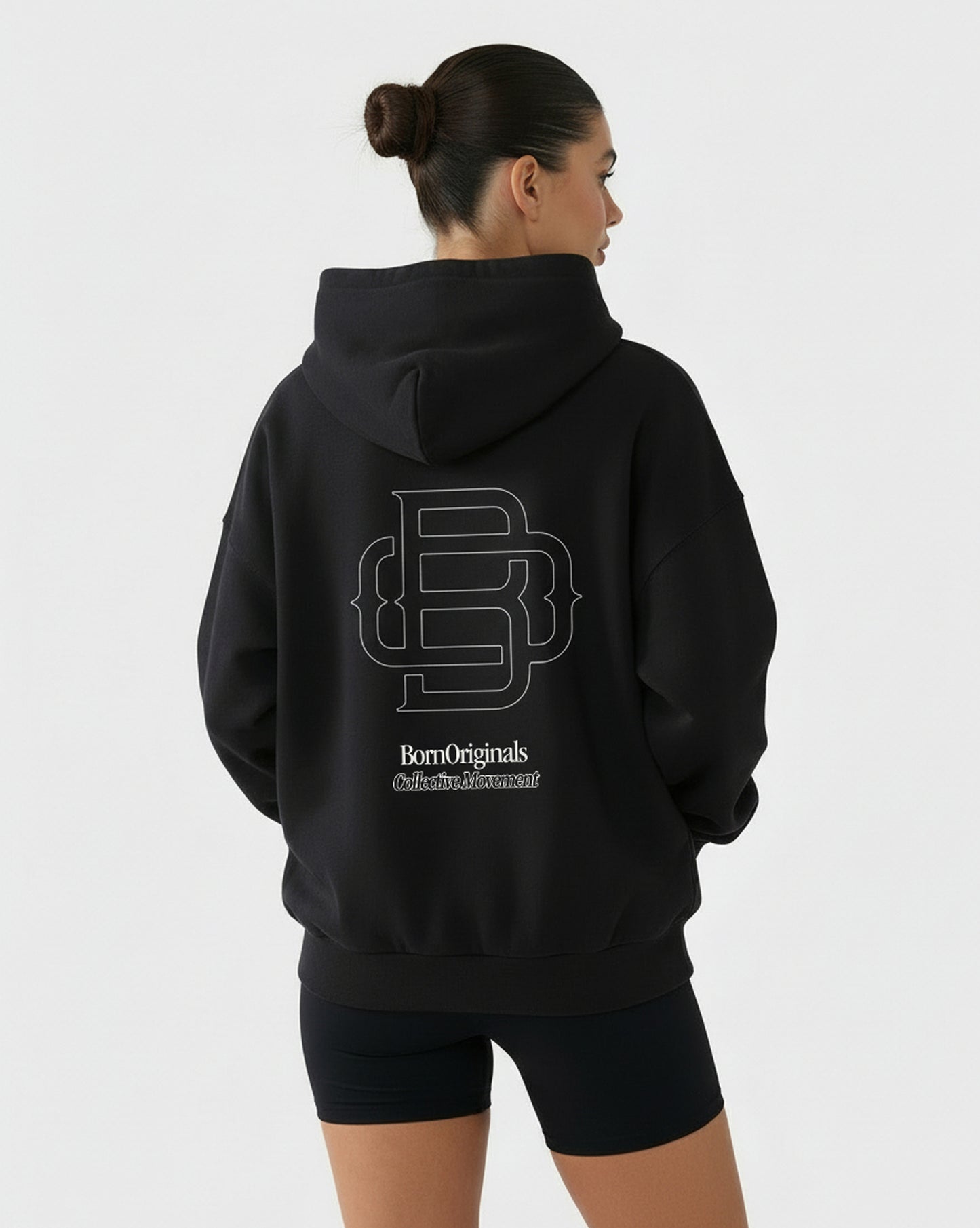 Unisex Hoodie Black "Classic Monogram"