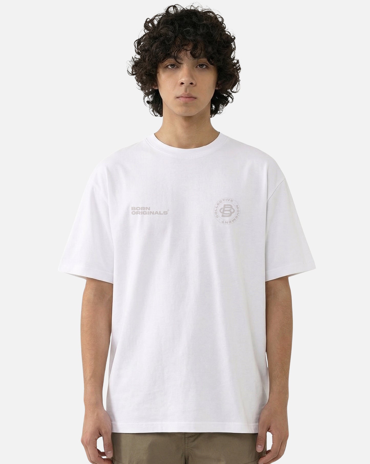 Unisex Oversized T-Shirt White "Modern Monogram"